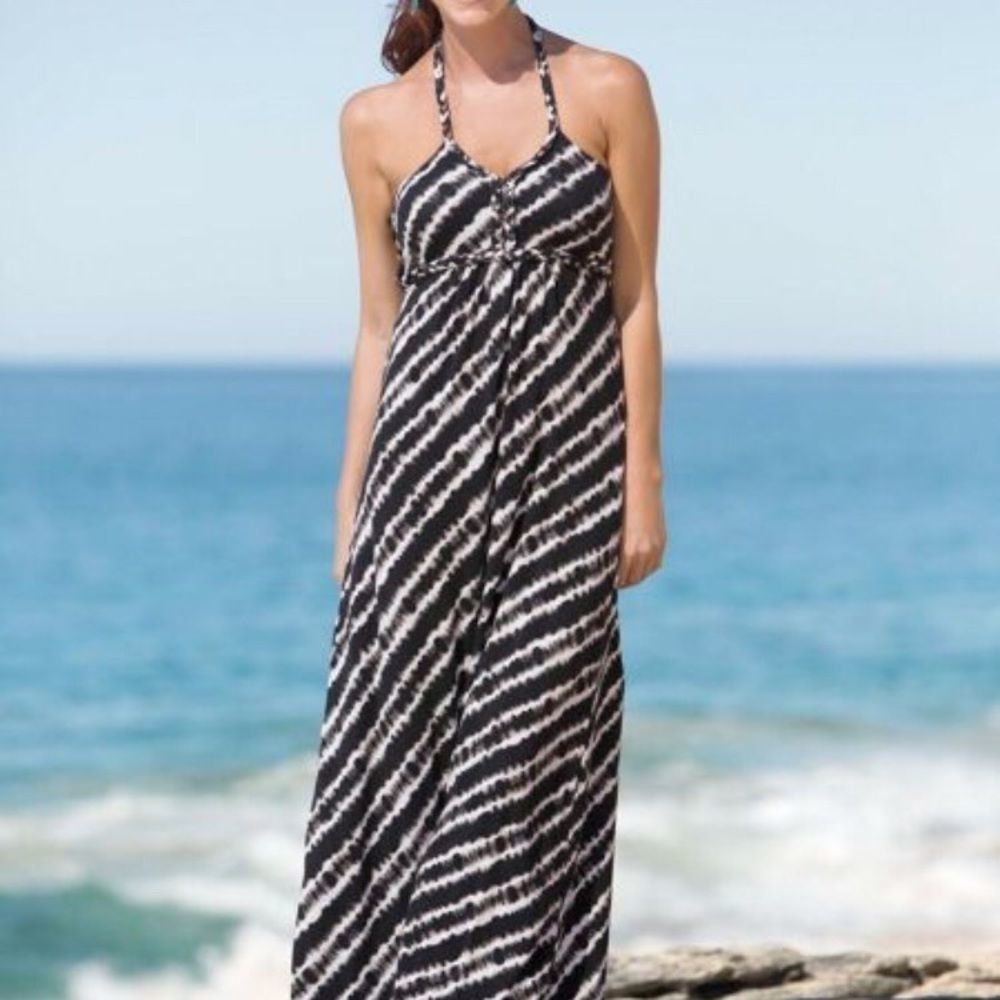 Tie Dye boho maxi Halter Sun Dress *Sahalie* XL